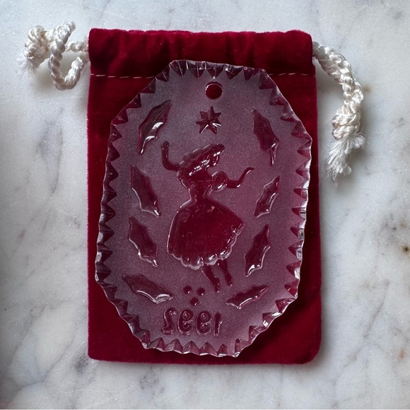 Waterford Crystal 12 Days Of Christmas VTG Etched Glass Ornament - Picture 3 of 3